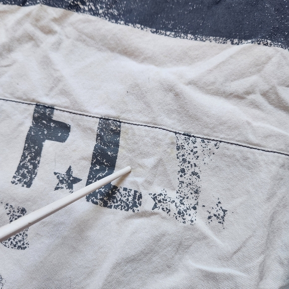 Born Fly Blue White Stripe Button Down Short Sleeve Large Logo 100% Cotton 3XL - Picture 3 of 10